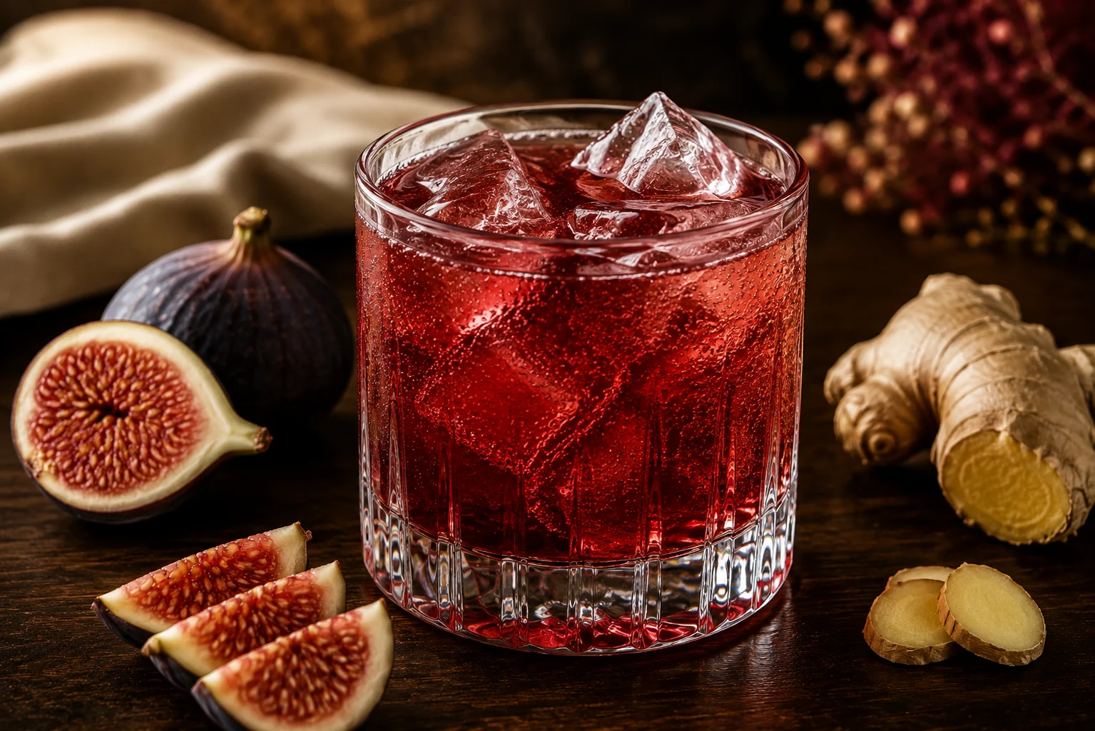 The Grounded Fig cocktail with figs and ginger