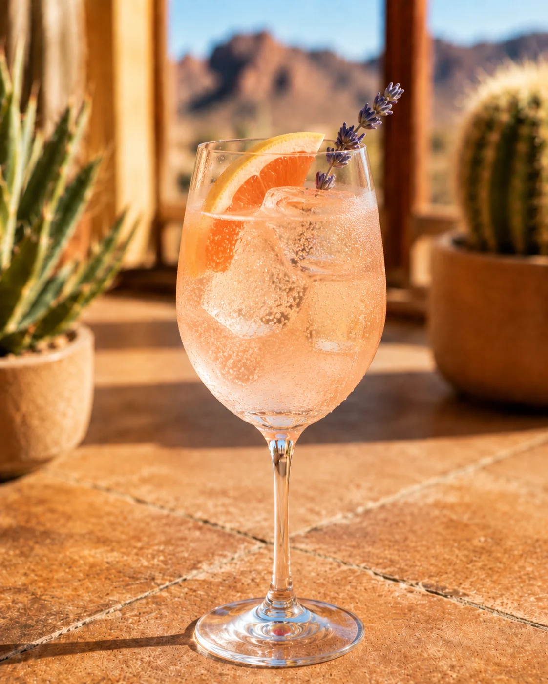 Grapefruit Lavender Spritz made with Grapefruit and Lavender Chakra Vodka