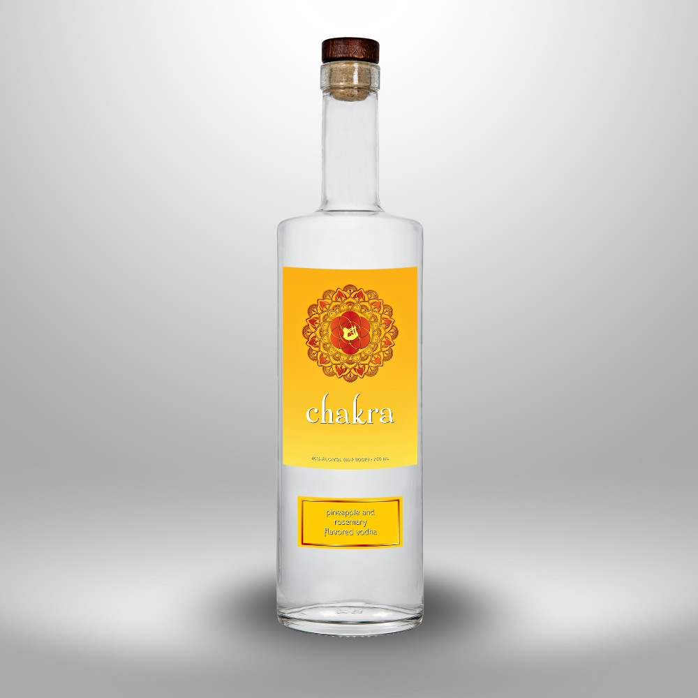 pineapple rosemary flavored chakra vodka
