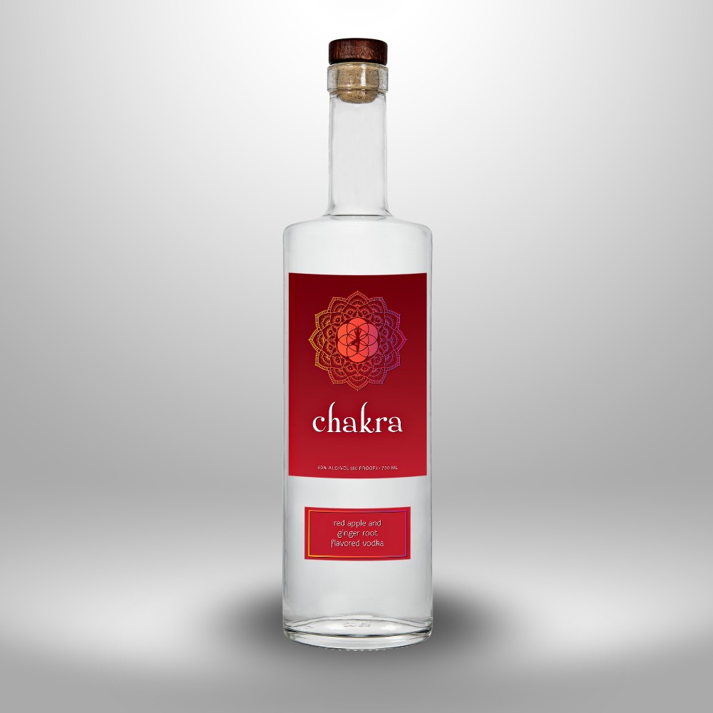red apple ginger root flavored chakra vodka